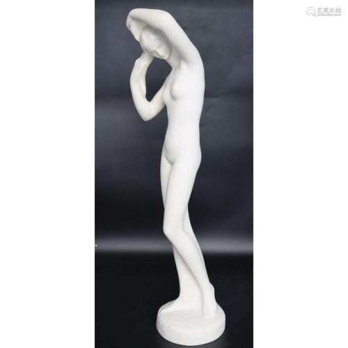 DEL TORRIONE. Signed Cast Marble Sculpture.