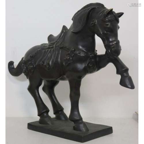 Vintage Chinese Bronze Tang Horse Sculpture.