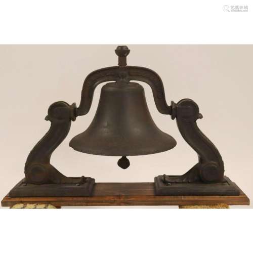 C.S. Bell. Signed Cast Iron Plantation Bell.