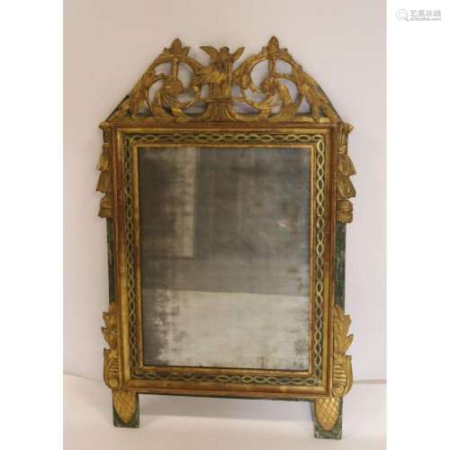 18th Century Carved Giltwood Mirror.