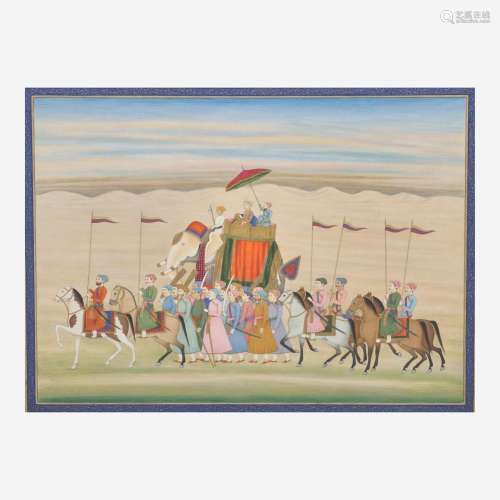 Ustad Haji Muhammad Sharif 莫卧尔王朝画一幅 (Pakistan b.1889...