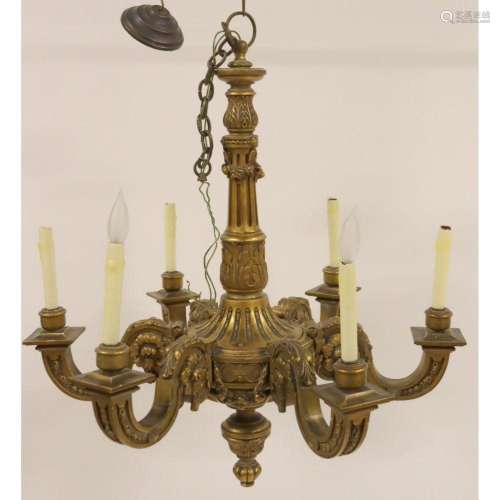 Antique Carved And Giltwood Chandelier.