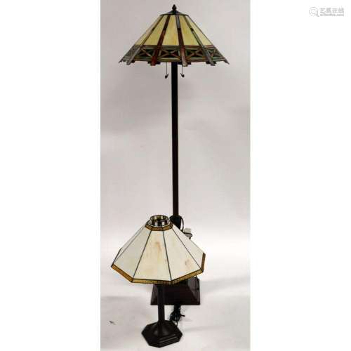 2 Modern Tiffany Style Lamps.
