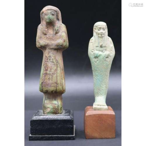 (2) Egyptian Ushabti Figures.