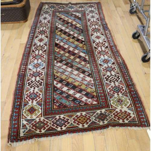 Antique And Finely Hand Woven Carpet.