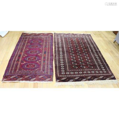 2 Vintage Bokhara Style Carpets.