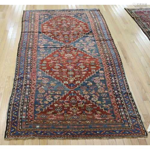 Antique Signed Finely Hand Woven Carpet.