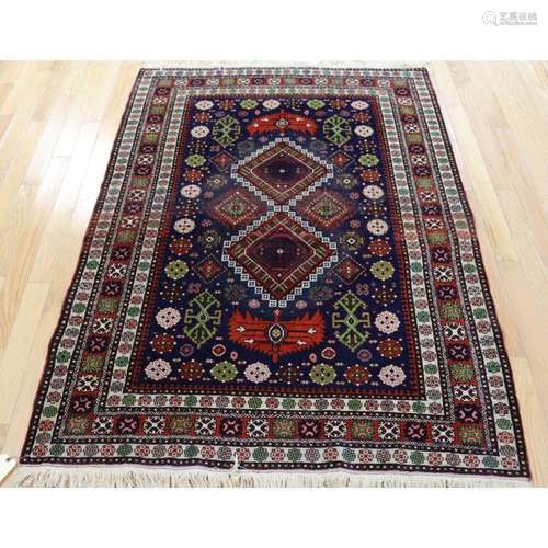 Antique And Finely Hand Woven Kazak Style Carpet.