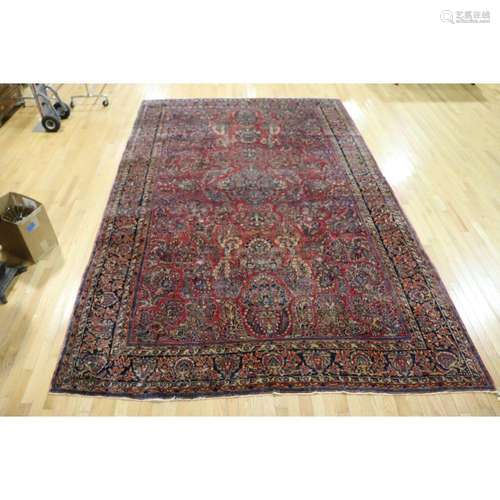 Large Antique And Finely Hand Woven Sarouk Carpet