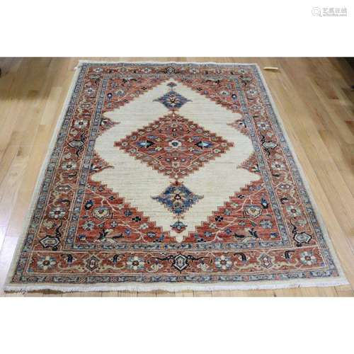 Vintage And Finely Hand Woven Carpet.