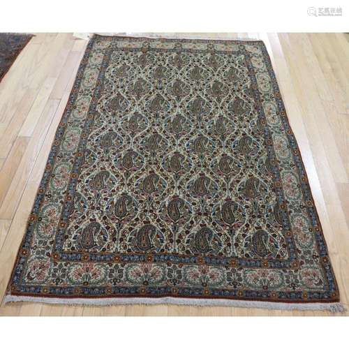 Antique And Finely Hand Woven Kerman Style Carpet