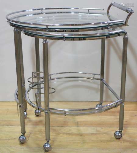 Midcentury Chrome Bar Cart.