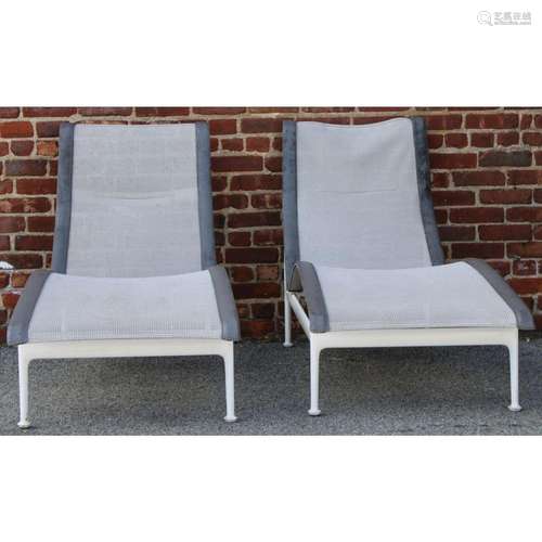 Midcentury Pair of Richard Schultz Chaise Lounges.