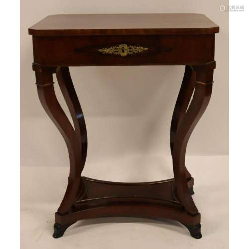 Antique Empire Mahogany Sewing Stand.
