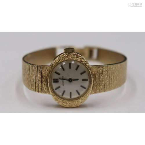 JEWELRY. Vintage Lady's Longines 14kt Gold Watch.