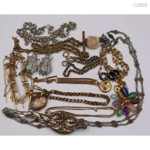 JEWELRY. Antique and Victorian Gold, Silver and