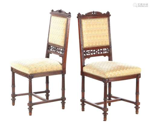 2 oak dining room chairs