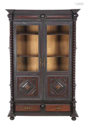 Black stained bookcase