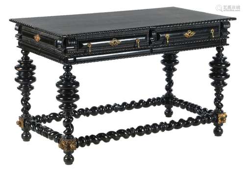 Black stained table