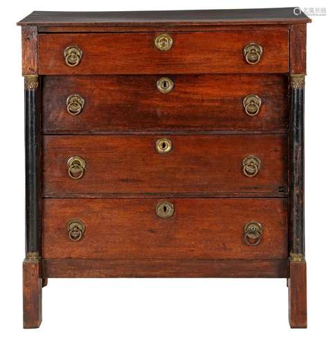 Oak 4-drawer commode