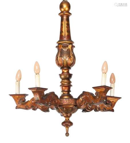 Wooden chandelier