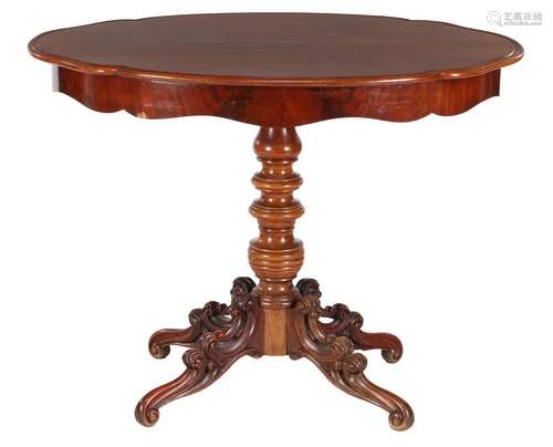 Oval mahogany table