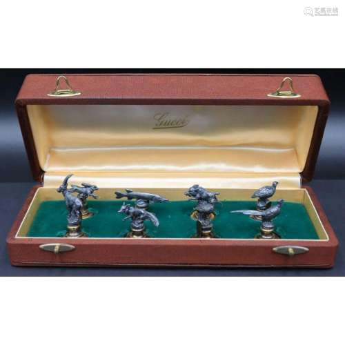 SILVER. Boxed Set of (8) Gucci Sterling Placecard