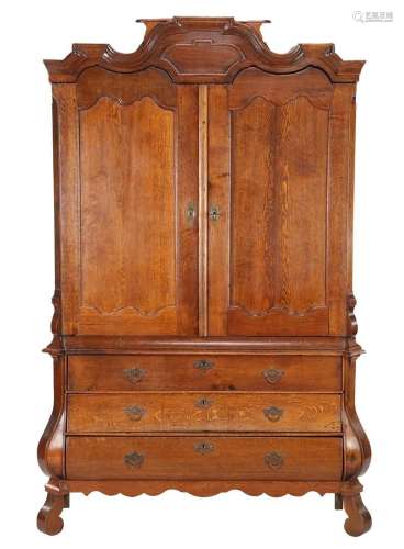 Oak Louis XV cabinet