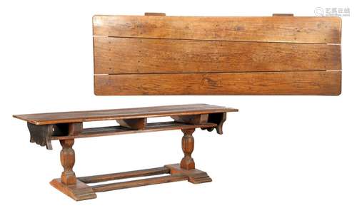 Solid oak refectory table