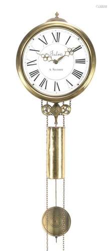 Brass wall clock