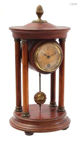 Walnut table clock