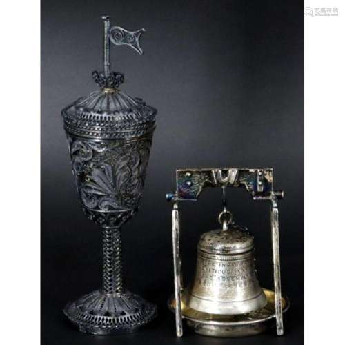 STERLING. Webster Sterling Figural Liberty Bell