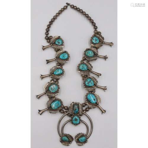 JEWELRY. Large Southwest Turquoise and Silver