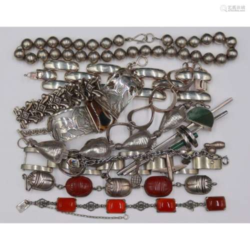 JEWELRY. (10) Pcs. of Silver Jewelry.