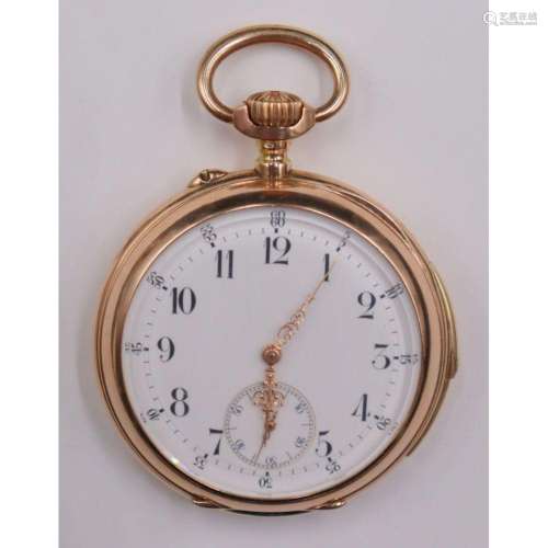 JEWELRY. 14kt Gold Minute Repeater Pocket Watch.
