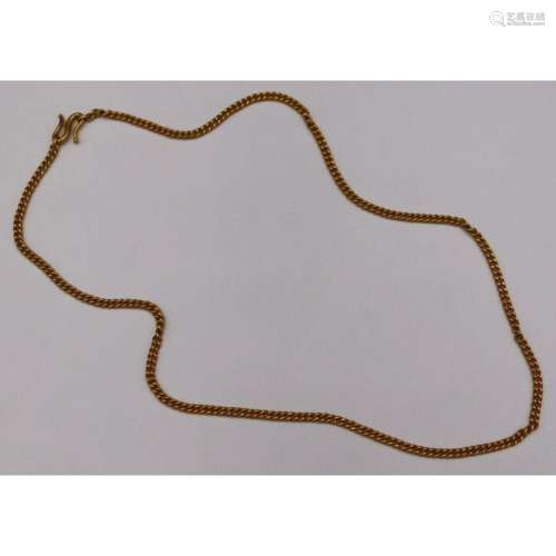 JEWELRY. Chinese 99.0% Gold Chain Necklace.