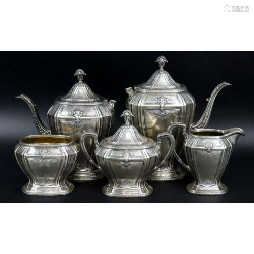 STERLING. (5) Pc. Towle D'Orleans Sterling Tea