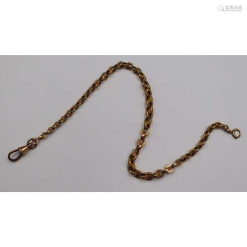 JEWELRY. Vintage 14kt Gold Fob Chain.