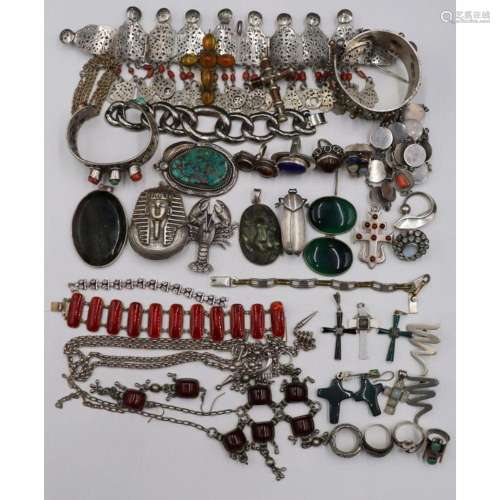 JEWELRY. Assorted Sterling, Silver and Costume