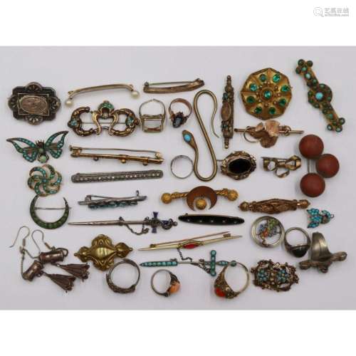 JEWELRY. Assorted Gold, Silver and Costume