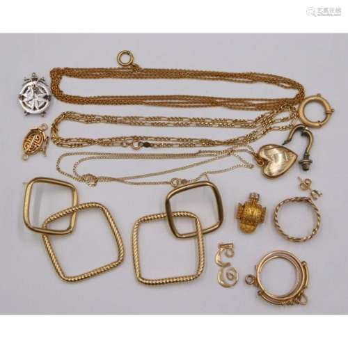 JEWELRY. Assorted 14kt Gold and Costume Jewelry.