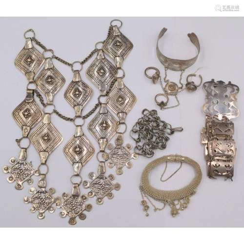 JEWELRY. Assorted Grouping of English Silver,