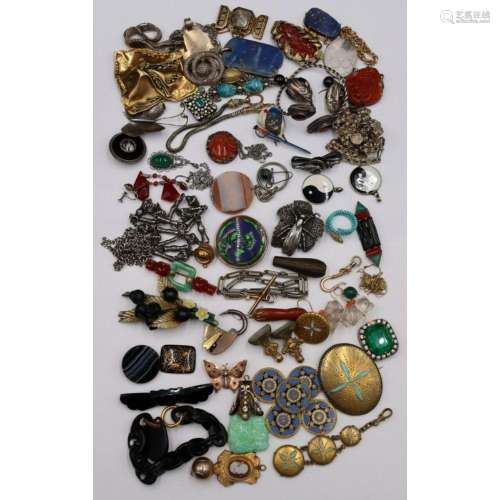 JEWELRY. Grouping of 14kt Gold and Costume Jewelry