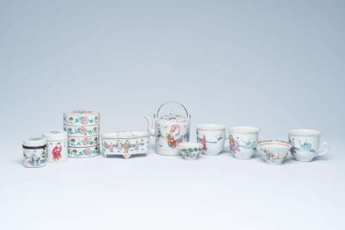 A varied collection of Chinese famille rose porcelain, 18th/...