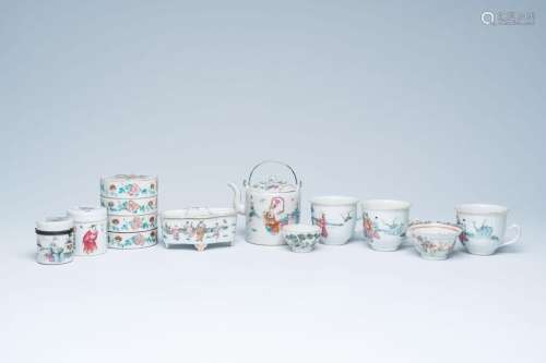 A varied collection of Chinese famille rose porcelain, 18th/...