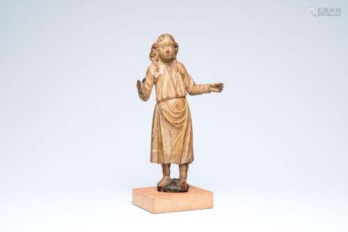 A German carved and polychrome painted wood Christ Child, 16...