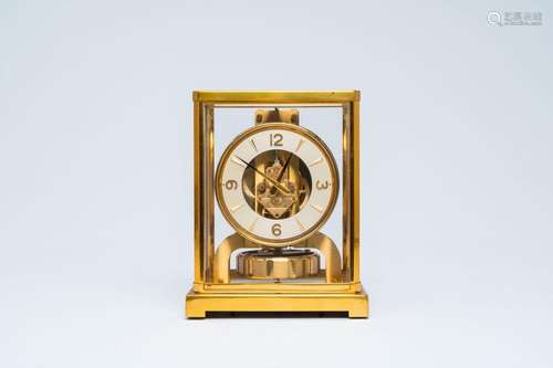 A Swiss gilt brass Jaeger-LeCoultre 'Atmos V' clock, Caliber...