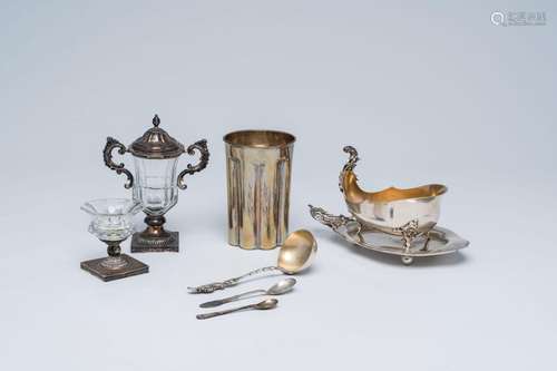 A varied collection of silver items, various origins, 19th/2...