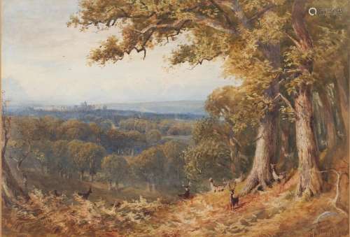 HENRY ANDREW HARPER (1835-1900). DEER IN WINDSOR GREAT PARK.