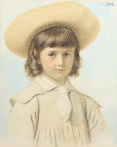 EDWARD TAYLER (1828-1906). PORTRAIT OF A CHILD.